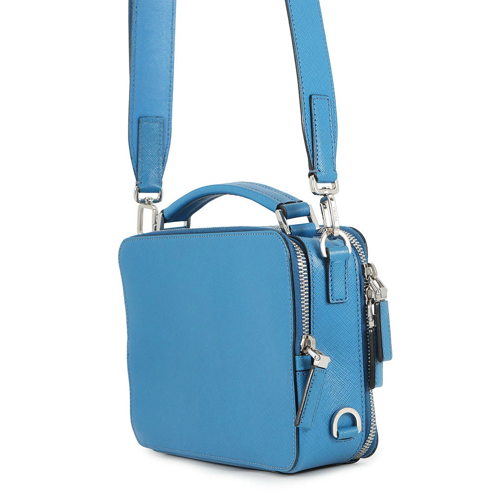 Prada Brick Bag Leather Handbag Saffiano